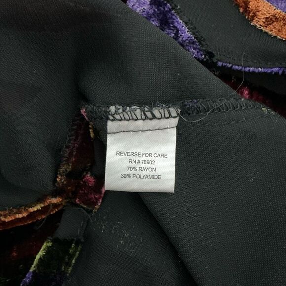 The Travel Collection Multicolor sheer Women long button up Top size 1X - Picture 5 of 7